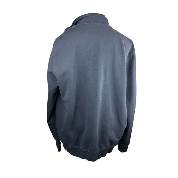 Ermenegildo Zegna Full Zip Up Suede Trim Sweatshirt Navy Sweater Jacket Men's XL - Picture 12 of 16